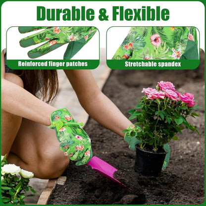 HANDLANDY Women Safety Work Gloves Utility Touch Screen Working Grip Glove for Yardwork Gardening