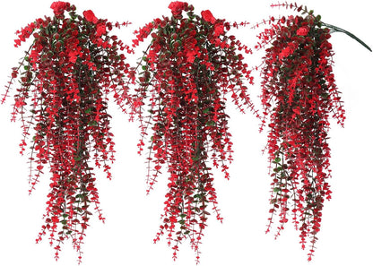 Hanging Artificial Plants Fake Vine Hanging Eucalyptus Leaf Plant Artificial UV Resistant Hanging
