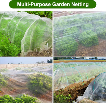 Garden Netting, Jevrench Durable Ultra Fine Garden Netting, Garden Plant Cover Row Cover Makes