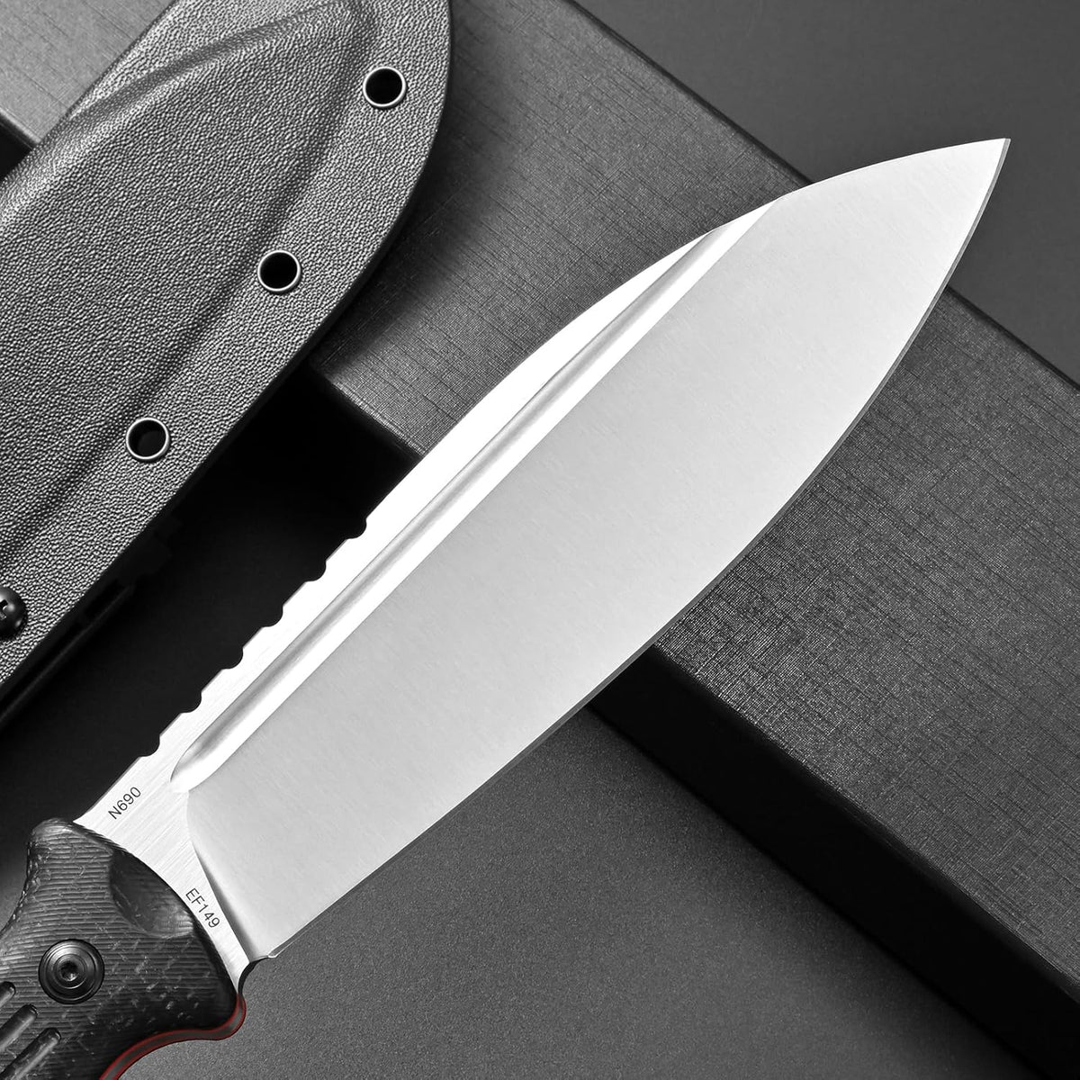 Eafengrow EF149 Fixed Blade Knife N690 Steel Blade Colorful G10 Handle Full Tang EDC Straight Knife