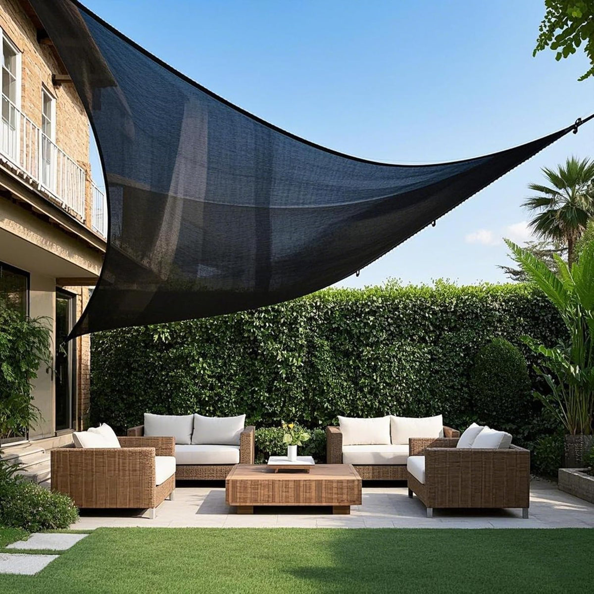 winemana 50% Black Shade Cloth, 3.3 x 10 FT Garden Mesh Tarp for Plants Heat Protection with