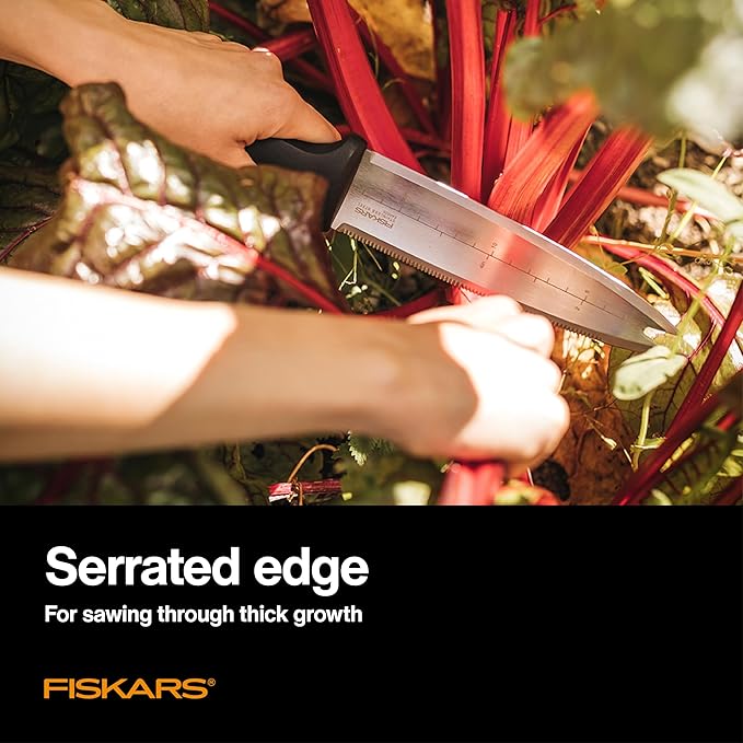 Fiskars Hori Hori Garden Knife with Sheath, Multi-Purpose Heavy Duty Gardening Hand Tool for