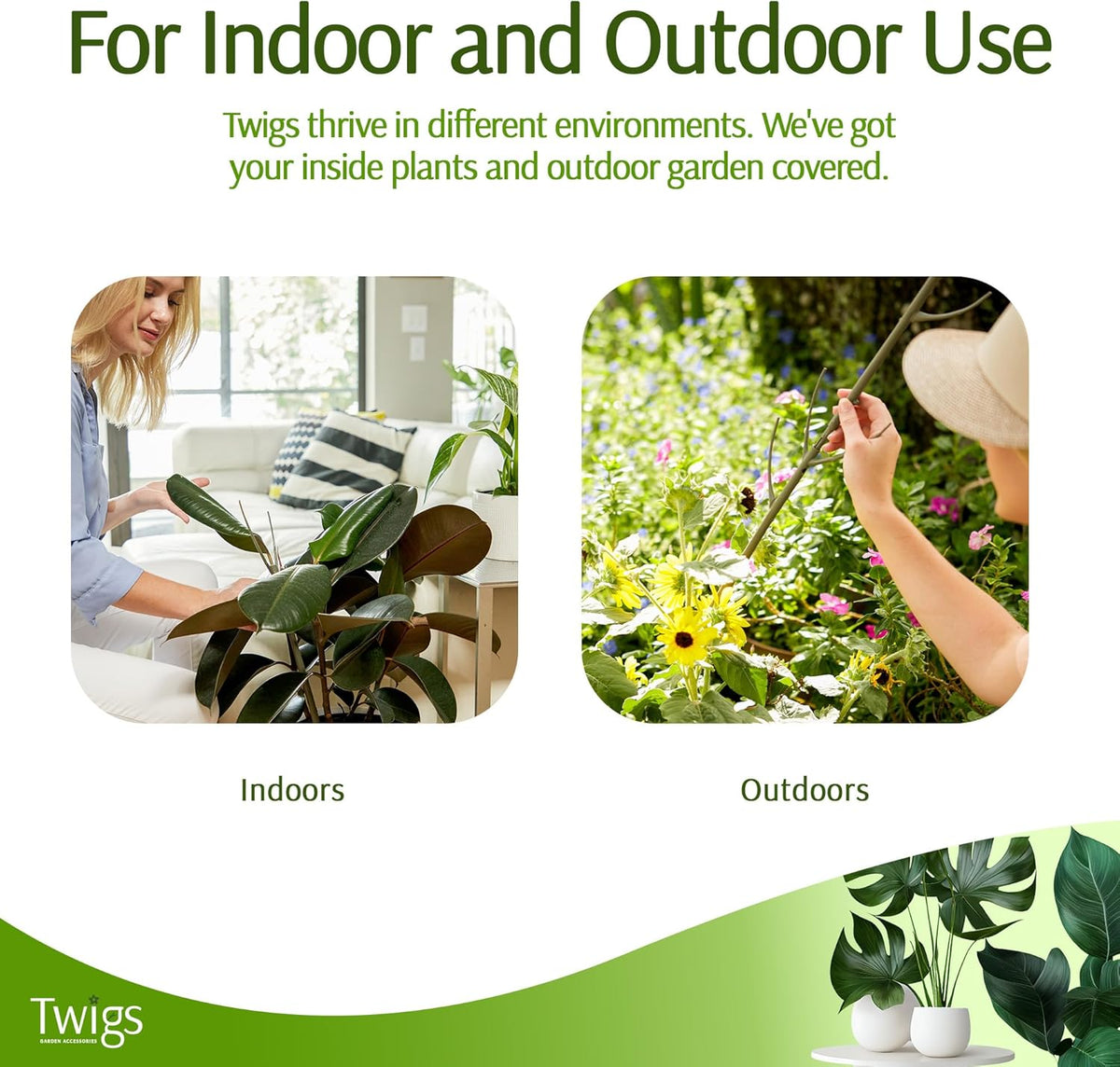 Twigs - Plant Support Stakes for Indoor, Outdoor & Climbing Plants, Gardening Supplies, Garden