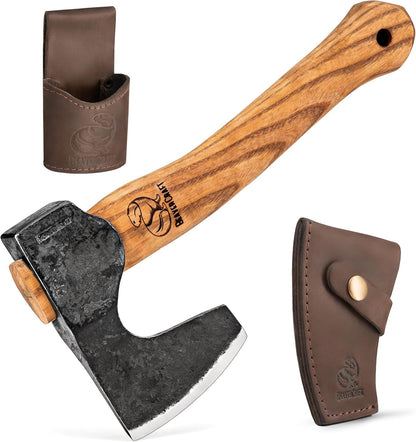 BeaverCraft Bushcraft Hatchet Wood Carving Axe AX6 - Forged Camping Axes & Hatchets - Wood Chopping