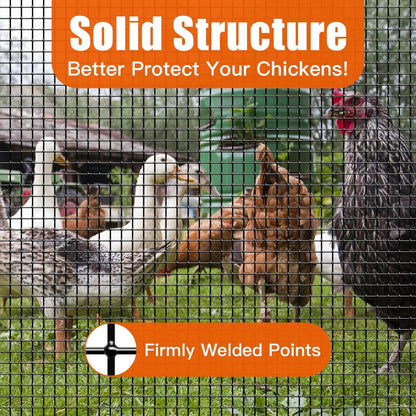 24" x 50' 1/4inch PVC Hardware Cloth Vinyl Coated Chicken Wire Fence Galvanized Welded Mesh Roll