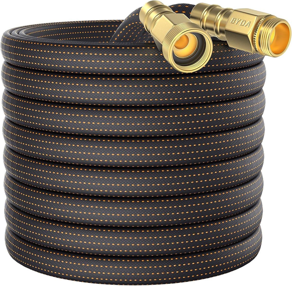 10FT Lightweight Flexible Garden Hose,Non-Slip Handles,Non-kink Hose,Solid Brass Fitting for Boats