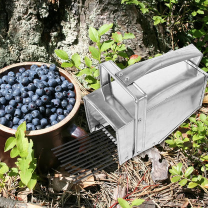 VOSAREA Berry Picker with Metal Comb and Handle Blueberry Picker Scoop Huckleberry Picking Rakes