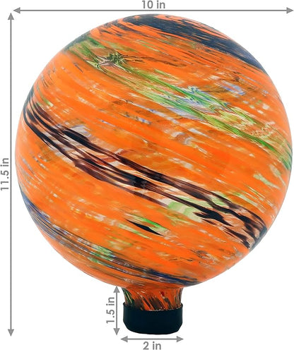Sunnydaze 10-Inch Gazing Ball for Garden - Glass Gazing Globe for Outside - Garden Orb Yard Decor