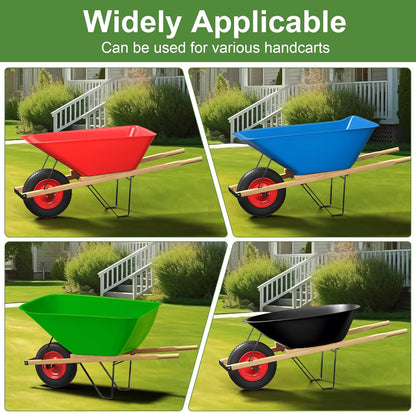 Nisorpa Wood Replacement Wheelbarrow Handles with 2 Wheelbarrow Wedge Heavy Duty Hardwood