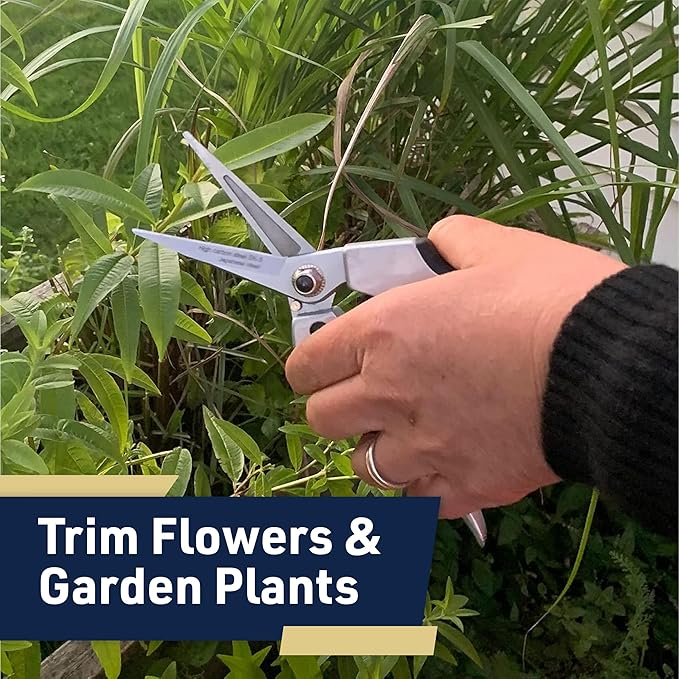 Pruning Shears - Garden Scissors Florist Snips - 2.5” Blades - Flower Scissors for Cutting Fresh