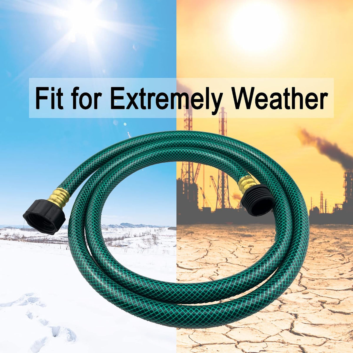 PVC Garden Hose 1/2 Inch, Flexible Water Hose with Male and Female Fittings, No Leaking, Heavy
