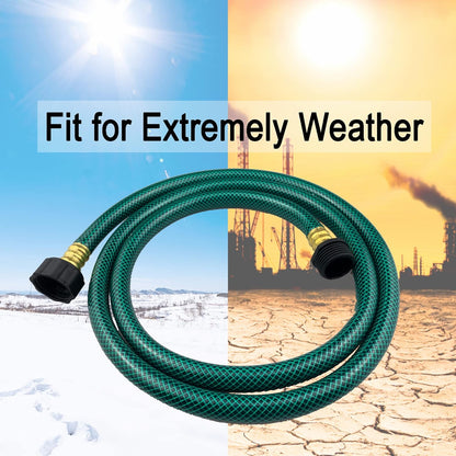 PVC Garden Hose 1/2 Inch, Flexible Water Hose with Male and Female Fittings, No Leaking, Heavy