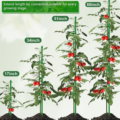 Plant Stakes 17 inch 10Pcs SupKing Support Stick Orchid Stakes with Clips Garden Plant Poles