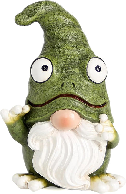Outdoor Garden Frog Gnome Statue, Garden Gnomes Outdoor Figurine, Sculptures & Statues, Decoration
