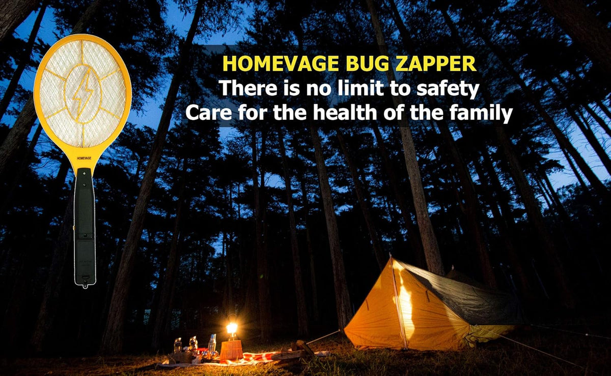 Electric Fly Swatter - Bug Zapper - Best High Voltage Handheld Mosquito Killer - Wasp, Fruit Fly