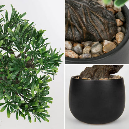 Artificial Bonsai Tree Juniper Faux Plants Indoor Fake Plants Decor with Ceramic Pots for Home