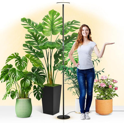 chiphy Grow Lights, 85" Full Spectrum Plant Light for Indoor Plants, 40W Grow Lamp, 10 Dimmable