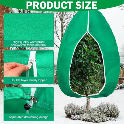 Plant Covers Freeze Protection 10 x 10 ft Extra Large Frost Cloth Plant Covers with Zipper