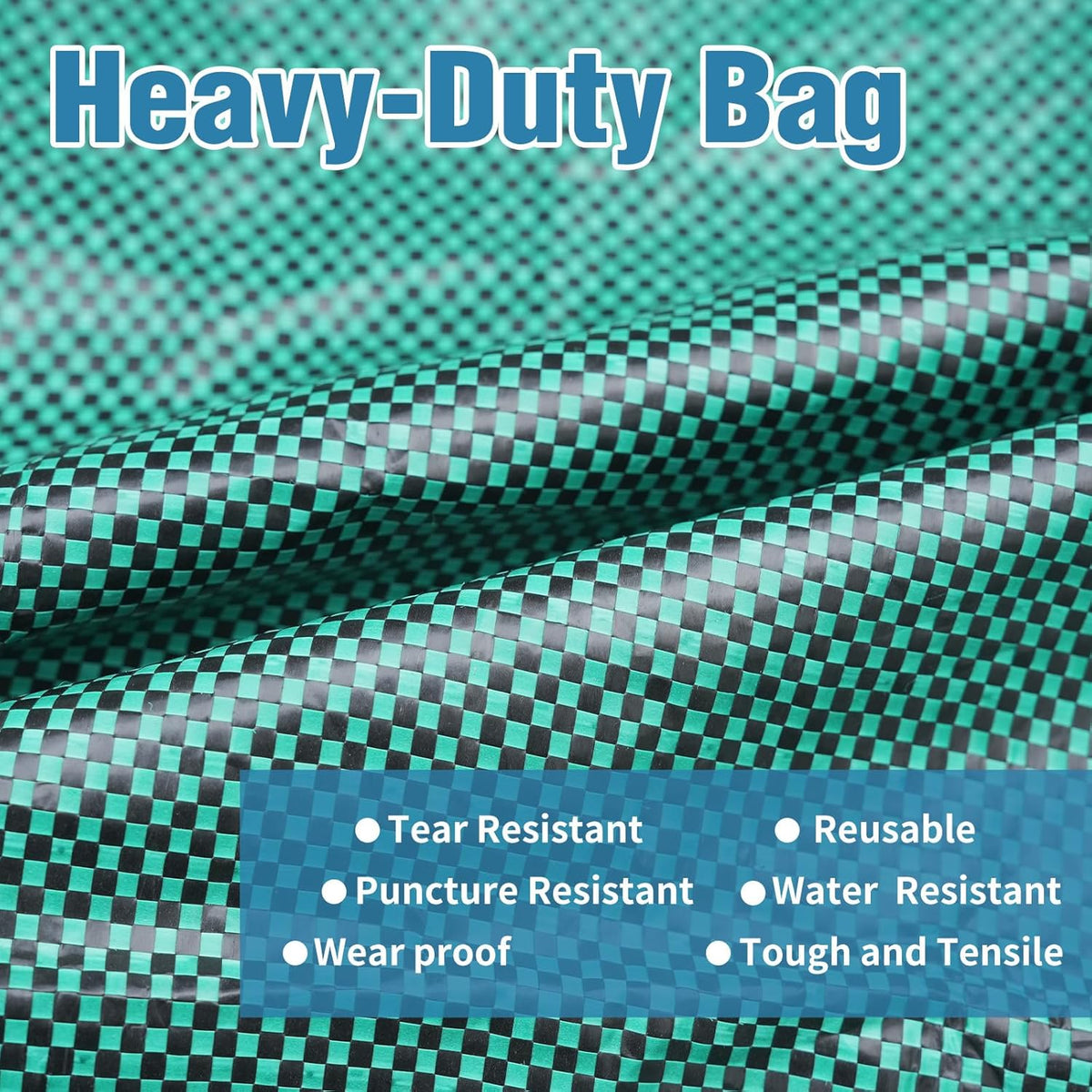 Reusable Leaf Bags, Tear-resistant & Reusable Lawn Bags, Yard Waste Bags, 72 Gal, 6 Pack