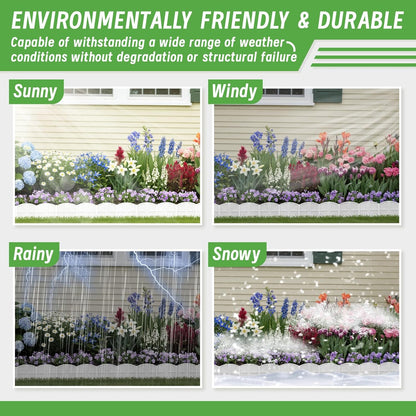 20Pcs Garden Edging Border Landscape Edging Lawn Garden Fence Decorative Landscape Border 20Ft