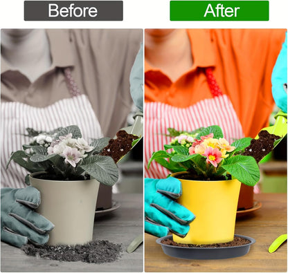 12 Pack Plant Saucer 8 10 12 Inch Plastic Plant Tray, Sturdy and Durable Flower Pot Container