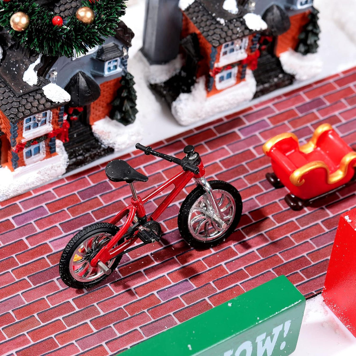 Marspark Christmas Village Accessories 5 x 50 Inch Christmas Miniature Road Village Street Mat Xmas