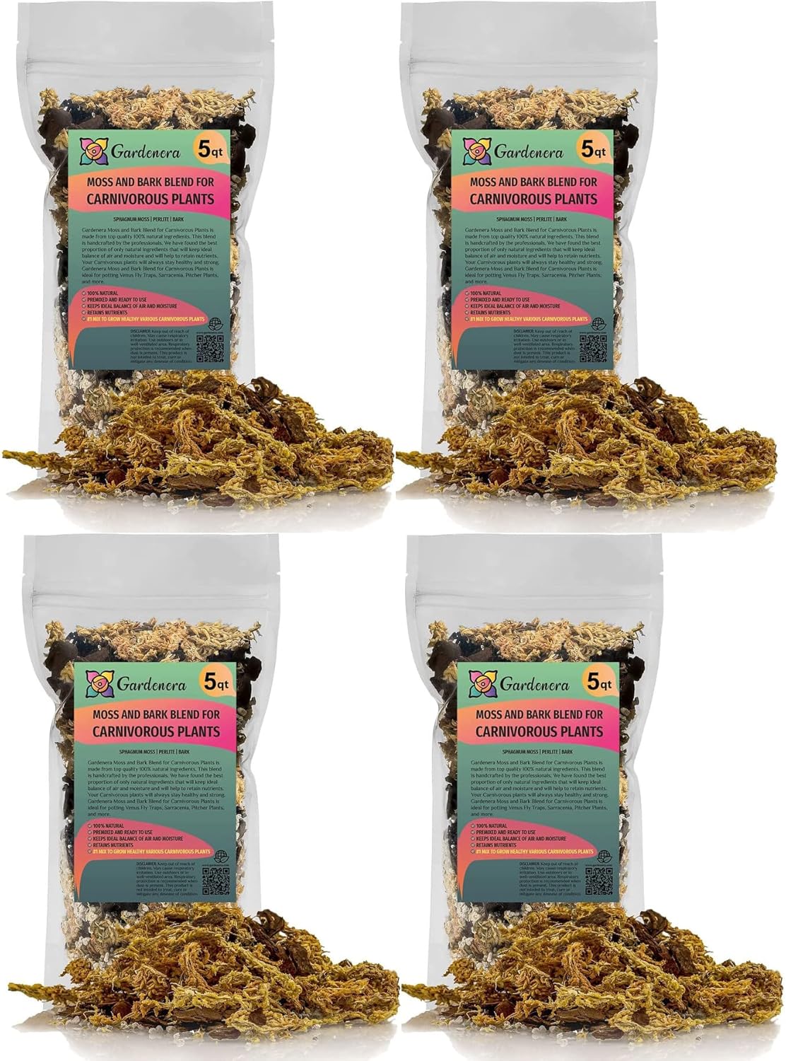 Premium Sphagnum Moss, Perlite and New Zealand Pine Bark Blend for Carnivorous Plants - 20 Quart