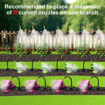 MIXC 200Ft 1/4" Drip Irrigation System,2026-Upgrade Garden Irrigation Kit with 32pcs Adjustable