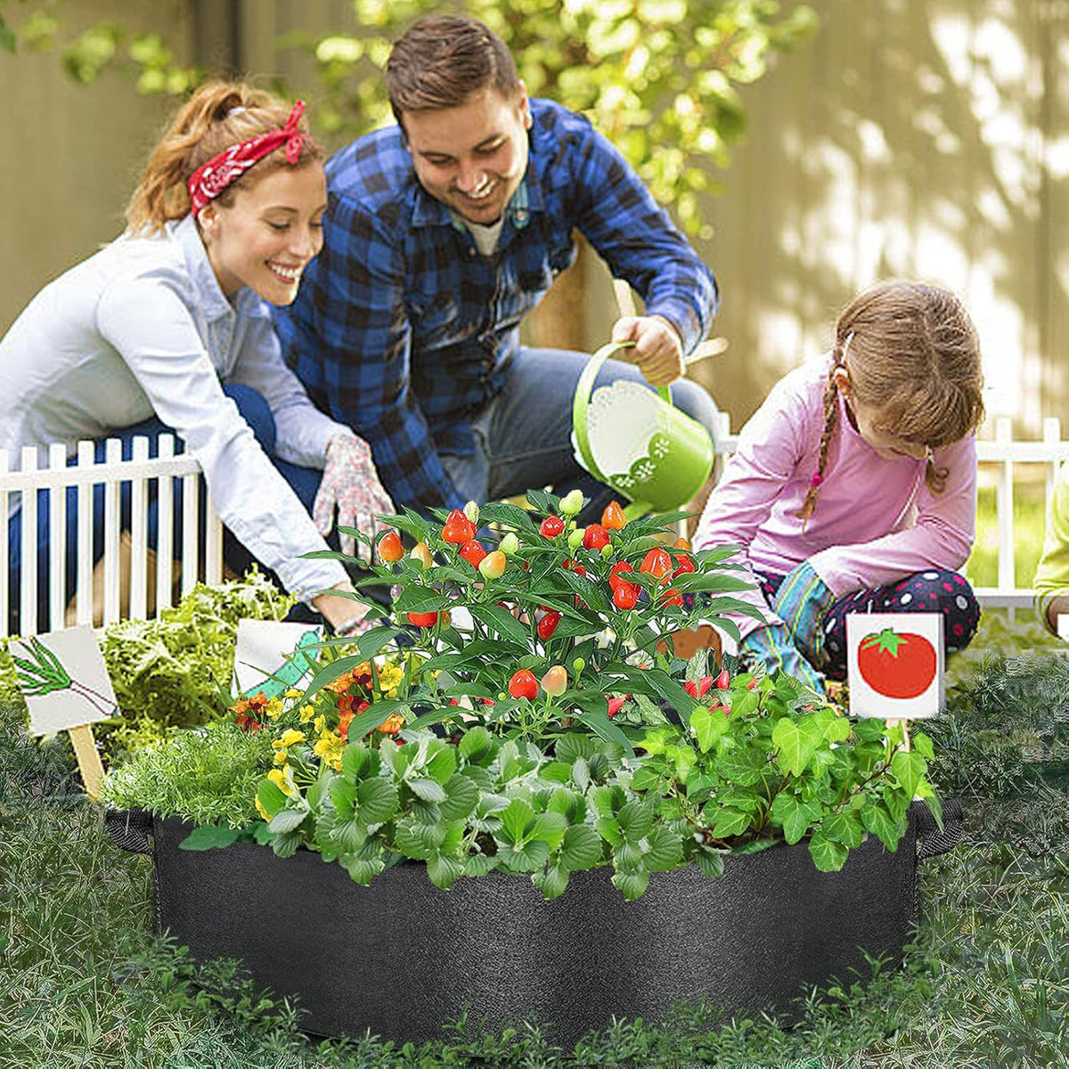 2-Pack 50 Gallon Plant Grow Bags, Large Fabric Raised Garden Bed with Handles,Durable Garden Beds