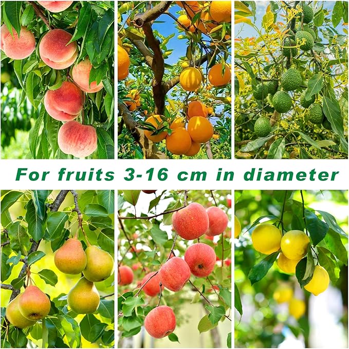 Fruit Picker Pole with Basket Telescoping, 11.5FT Adjustable Fruits Picker Tool with Lightweight