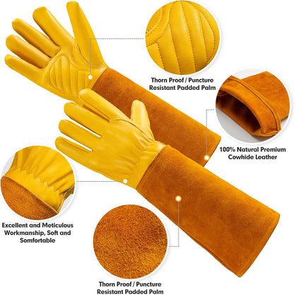 Acdyion Gardening Gloves for Women/Men Rose Pruning Thorn & Cut Proof Long Forearm Protection