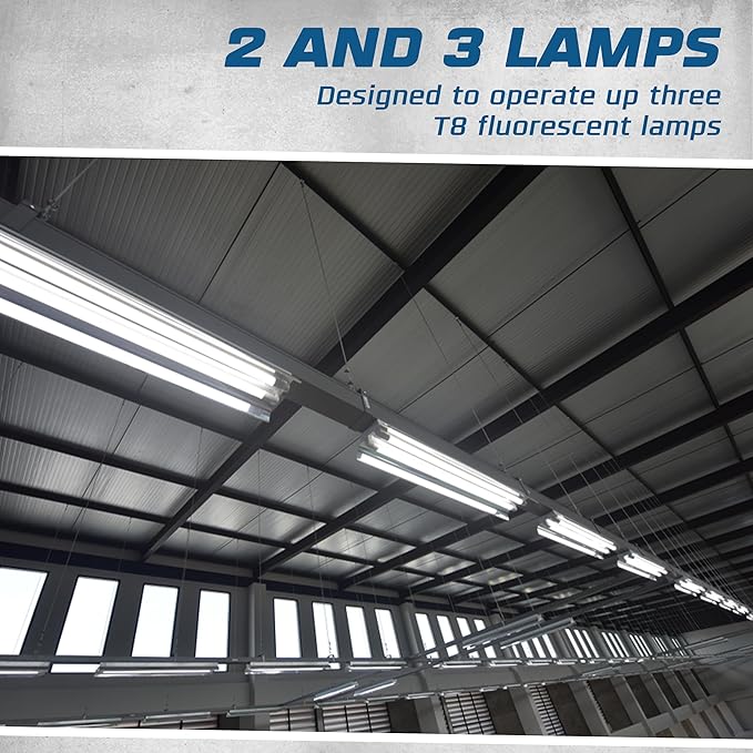 OHLECTRIC 2 Pack - Replacement for Keystone KTEB-332-UV-IS-L-P 3 Lamp T8 Electronic Fluorescent
