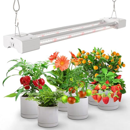 LED Grow Lights 16W Full Spectrum Integrated Growing Lamp Lighting Fixtures with High PPFD for