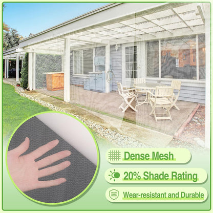 Stronger Garden Mesh Netting - 10 x 20 ft PPT Nano Bird Net Barrier, Mosquito Netting Screen for