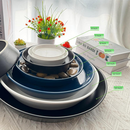 2 Pack Ceramic Plant Saucer 4 Inch, Heavy Duty Plant Pot Tray for Indoor & Outdoor, Glazed Ceramic