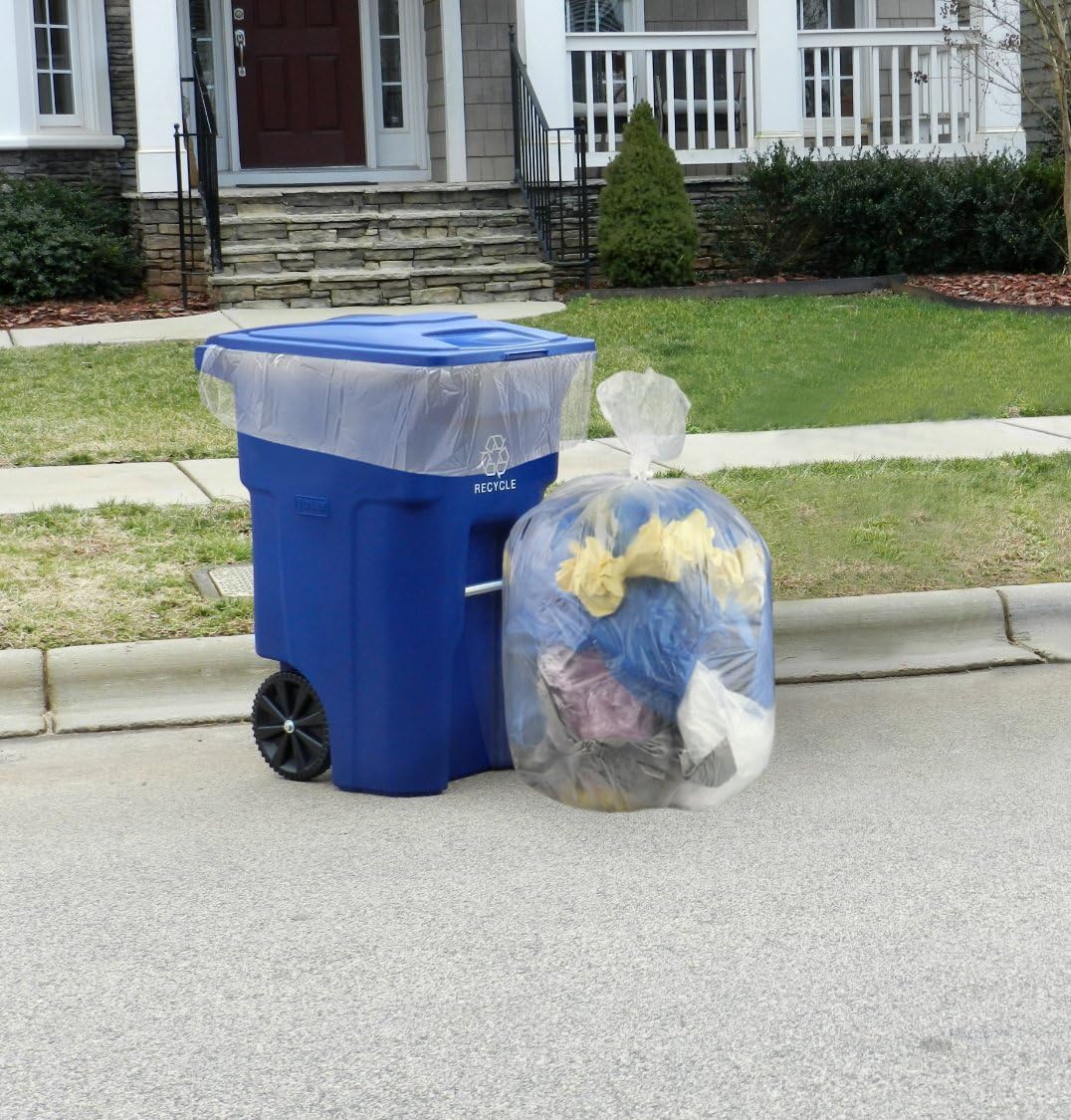 Cand 30 Gallon Clear Lawn and Leaf Garbage bags, 70 Counts
