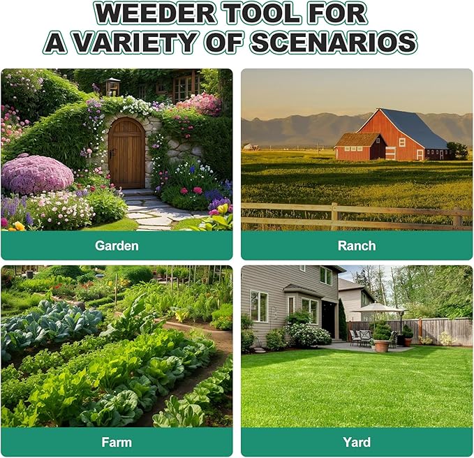 Berry&Bird Triangle Hand Hoe, 15.2'' Winged Weeder Garden Hoes with Short Wood Handle, Gardener
