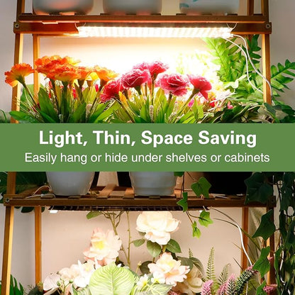 24W Ultra-Thin Panel Full Spectrum Grow Lights, 384 LEDs Plant Grow Light for Indoor Plants with
