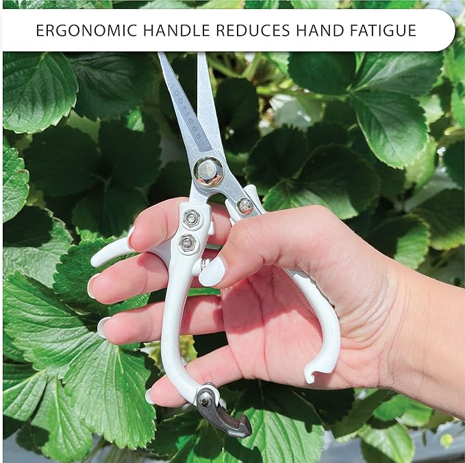 Plant Pruning Shears with Vegan Leather Sheath Garden Trimming Scissors with Belt Holster Bonsai