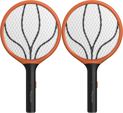ASPECTEK 2-Pack Electric Fly Swatter, 3000V Bug Zapper and Mosquito Racket for Indoor and Outdoor