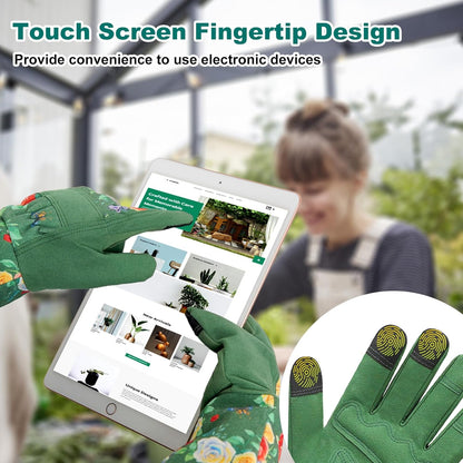 DLY Gardening Gloves,Leather Rose Gloves,Women's Long Glove for Gardening Work and Yard