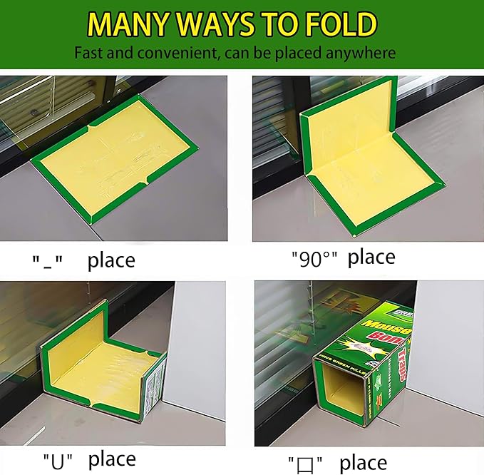 Ezoon 24 Pack Large Mouse Glue Traps with Enhanced Stickiness, Sticky Rat Snake Mouse Traps Pad