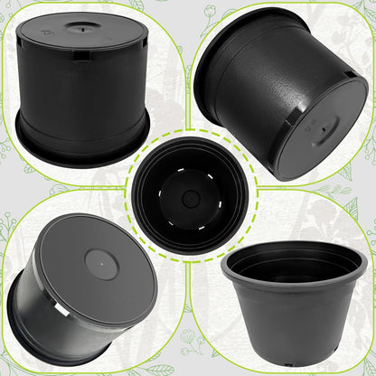 5 Gallon Nursery Pots Plastic Container Injection Molded Pot for Plants Flexible with Drainage
