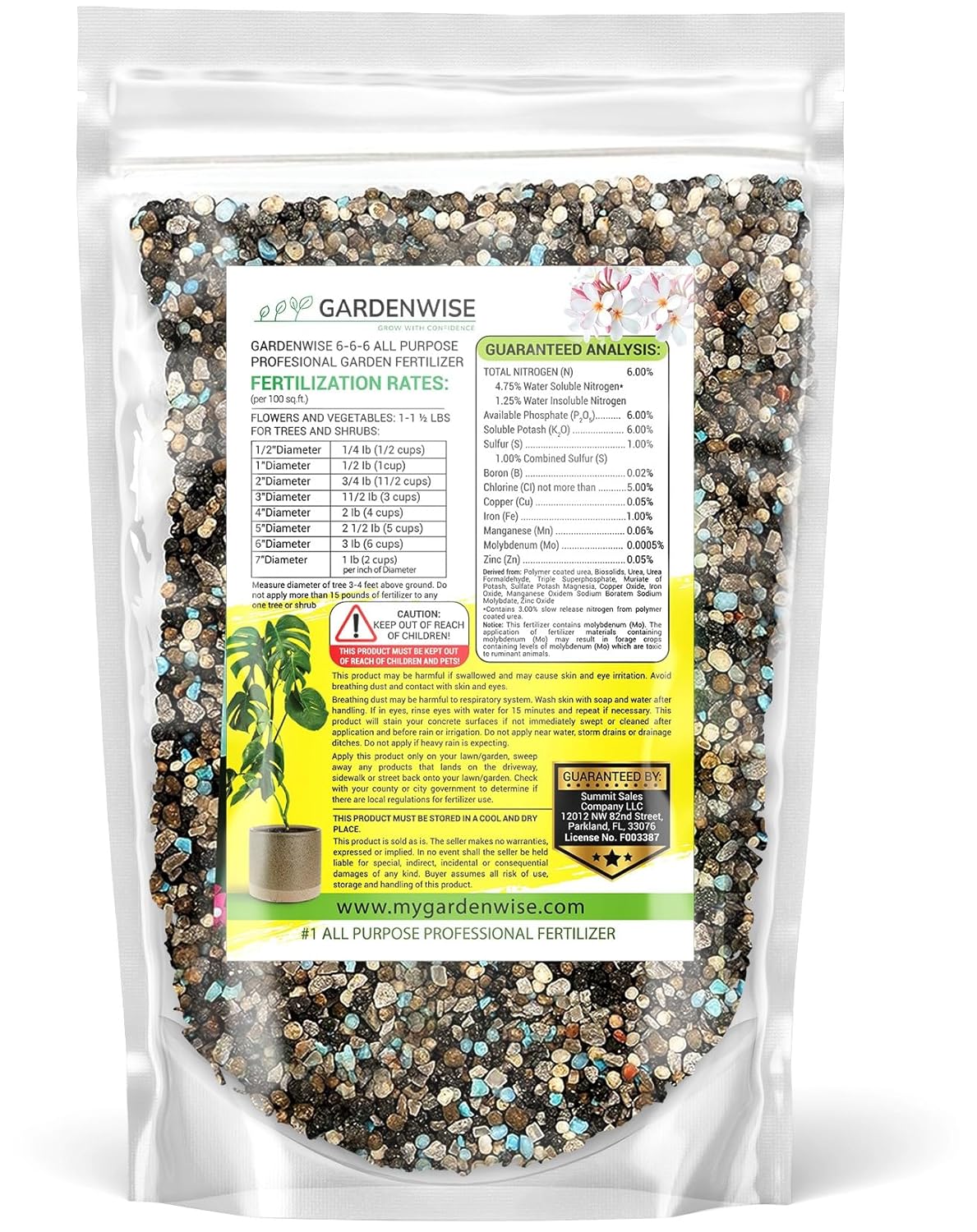 6-6-6 All-Purpose Professional Plant Food Fertilizer; Ideal for Winter Care & Spring Feeding