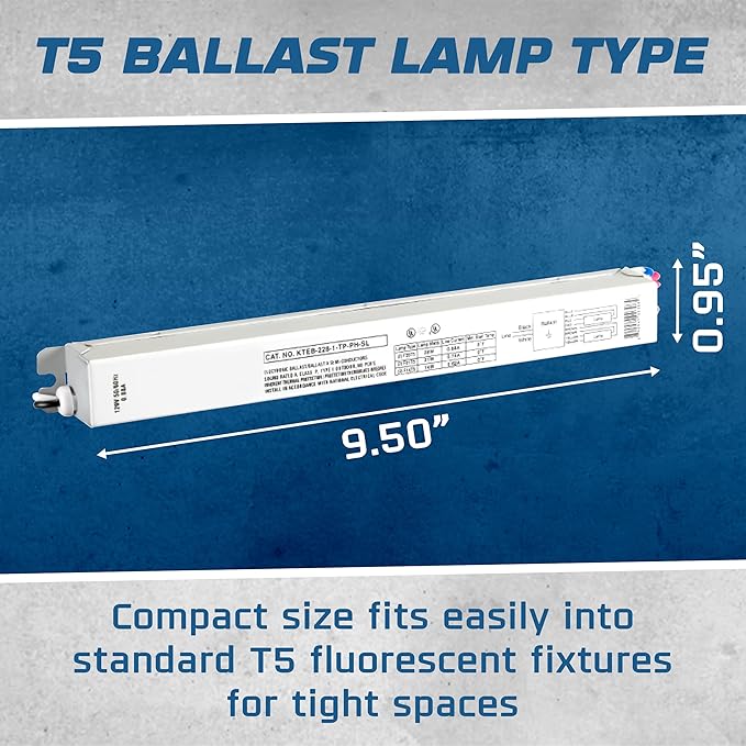 OHLECTRIC Replacement for Keystone KTEB-228-1-TP-PH-SL/B Electronic 2 Lamps T5 Ballast | 120V with