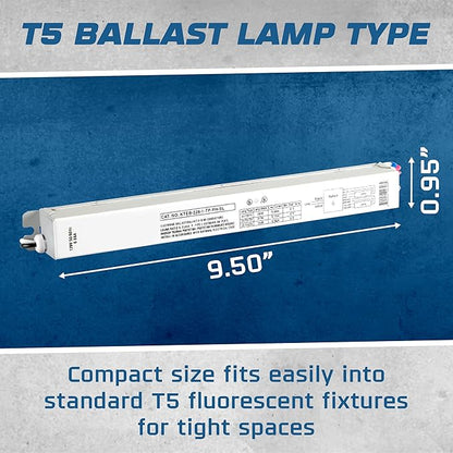 OHLECTRIC Replacement for Keystone KTEB-228-1-TP-PH-SL/B Electronic 2 Lamps T5 Ballast | 120V with