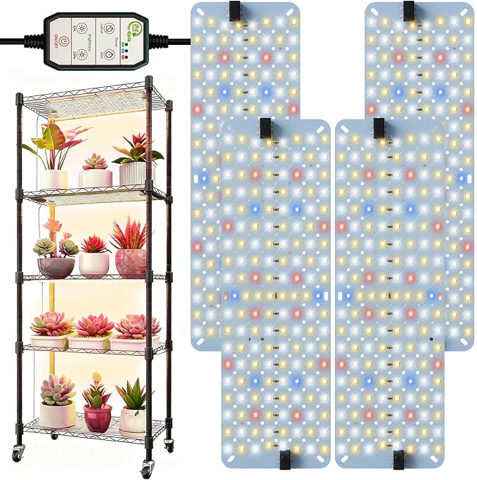 GHodec 40W Panel Grow Lights for Indoor Plants,544LEDs Full Spectrum Grow Lights for Under Cabinet