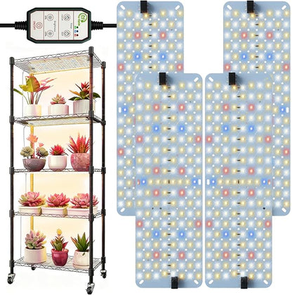 GHodec 40W Panel Grow Lights for Indoor Plants,544LEDs Full Spectrum Grow Lights for Under Cabinet