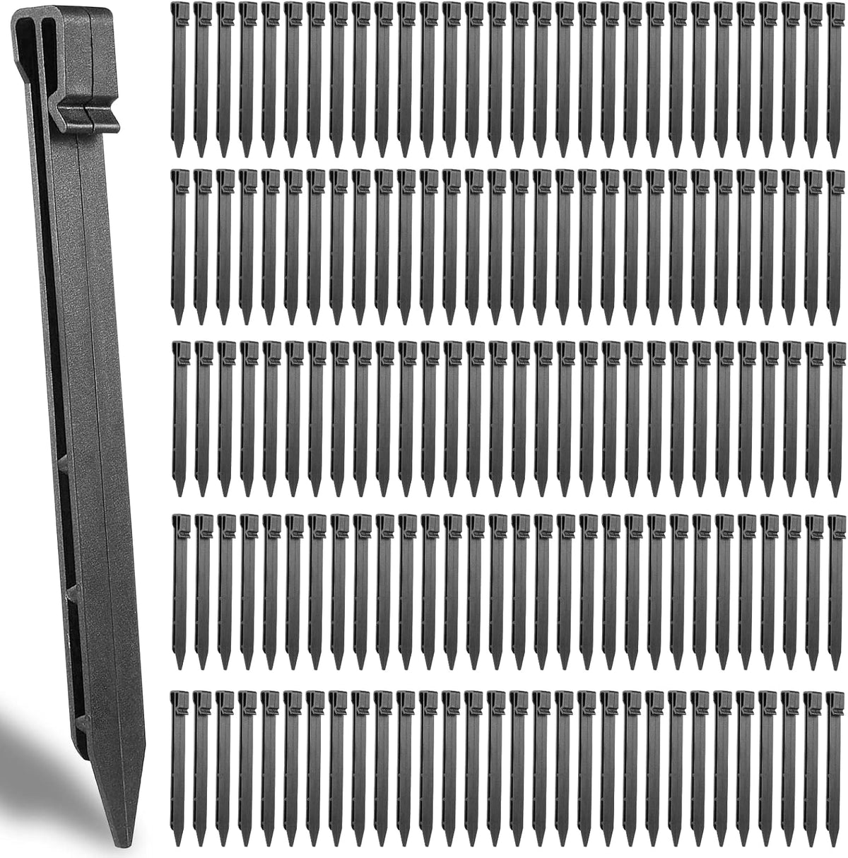 150 PCS Plastic Landscape Stakes, 10Inch Plant Support Lawn Stake Heavy Duty for Landscaping and