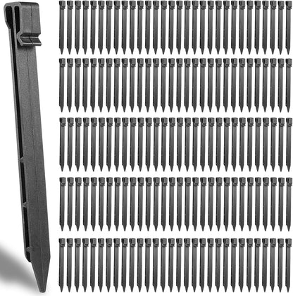 150 PCS Plastic Landscape Stakes, 10Inch Plant Support Lawn Stake Heavy Duty for Landscaping and
